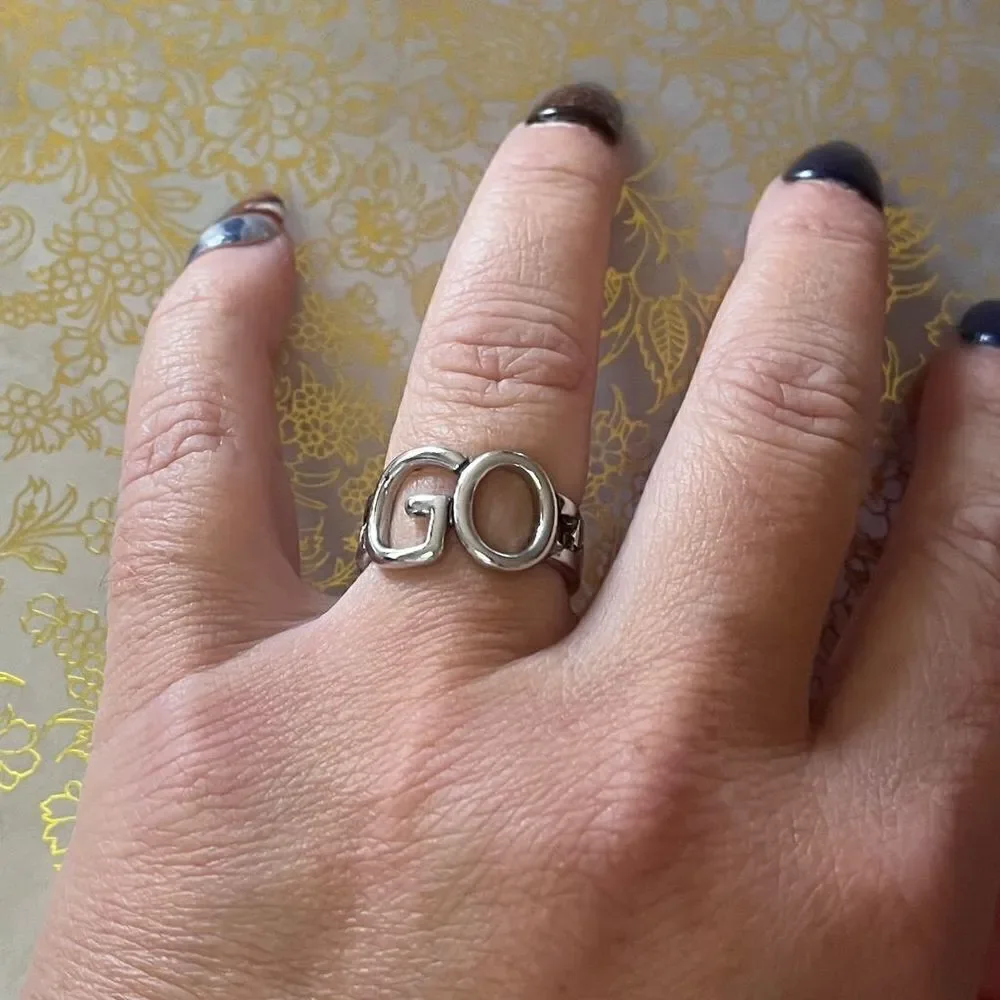 The GO Ring statement retro adjustable 925 silver